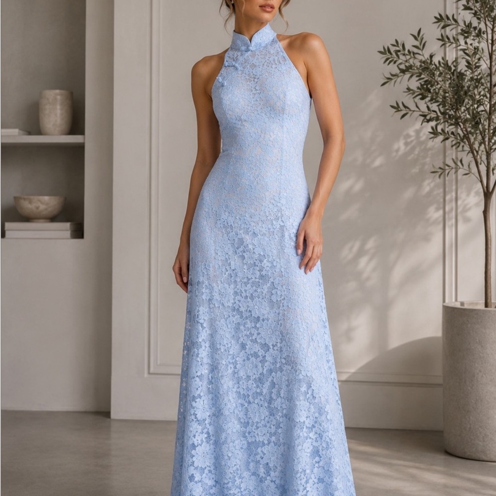 SAU LEE Gillian Lace Sleeveless Gown, SIZE 8